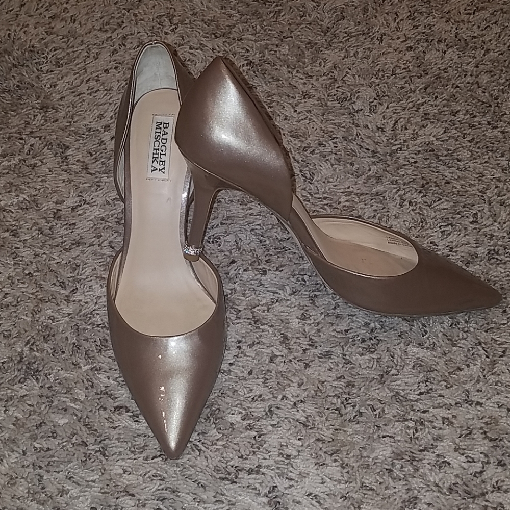 Badgley Mischka studded heel